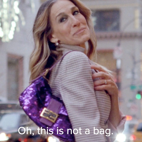 FENDI Navy Blue Sequin Beaded Shoulder Baguette Vintage 90s Bag - Picture 6 of 16